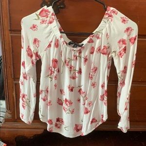 White floral xs blouse
